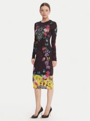 Versace Jeans Couture Sukienka codzienna 79HAO9P0 JS491 Czarny Slim Fit. Czarne sukienki Versace Jeans Couture, na co dzień, bez wzorów, z jeansu, bez kołnierzyka, bez ramiączek, proste. Za 2,019.00 zł.