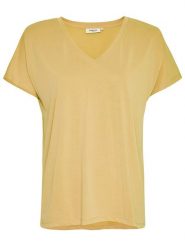 MOSS COPENHAGEN Koszulka "Fenya" w kolorze żółtym rozmiar: M/L. Żółte bluzki Moss Copenhagen, l, bez wzorów, bez kołnierzyka, bez ramiączek. Za 128.25 zł.