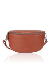 Bellicci Skórzana saszetka "Kalyn" w kolorze jasnobrązowym - 27 x 24 x 8 cm rozmiar: onesize. Brązowe torby na ramię Bellicci, bez wzorów, z materiału, sportowe, przez ramię, bez dodatków. Za 173.99 zł.