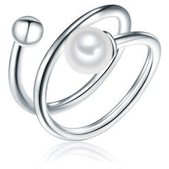Lulu & Jane Srebro wysokiej pr óby Perła hodowlana słodkowodna Pierścionki 1 ct Damski. Białe pierścionki Lulu & Jane, z perłą, srebrne. Za 459.99 zł.