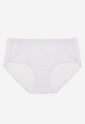 Białe Majtki Figi High Waist z Bezszwowym Wykończeniem Kolaniris. Białe figi Renee, l, bez wzorów, z jeansu. Za 9.99 zł.