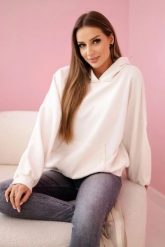Bluza z kapturem masełko jasno beżowa. Brązowe bluzy KESI, l, bez wzorów, z elastanu, z kapturem. Za 204.91 zł.