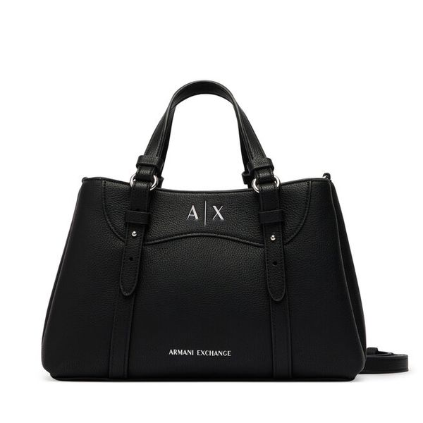 Torebka Armani Exchange. Czarne torebki klasyczne Armani Exchange, bez wzorów, bez dodatków. Za 654.99 zł.