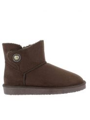 Blackfield Botki zimowe "Cayuga" w kolorze ciemnobrązowym rozmiar: 37. Brązowe botki Blackfield, na zimę, z aplikacjami, z materiału, z okrągłym noskiem, bez obcasa, na platformie, bez zapięcia. Za 130.99 zł.