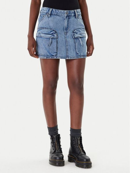 G-Star Raw Spódnica jeansowa D27703-D536 Niebieski Regular Fit. Niebieskie spódnice G-Star, bez wzorów, z bawełny, retro. Za 204.99 zł.
