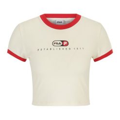 Koszulka damska FILA Luverne Tight Ringer. Brązowe koszulki sportowe Fila, bez wzorów, bez ramiączek. Za 99.99 zł.
