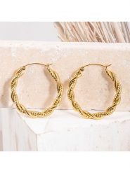 LA CHIQUITA Pozłacane kolczyki-kreole rozmiar: onesize. Żółte kolczyki LA CHIQUITA, pozłacane. Za 144.24 zł.