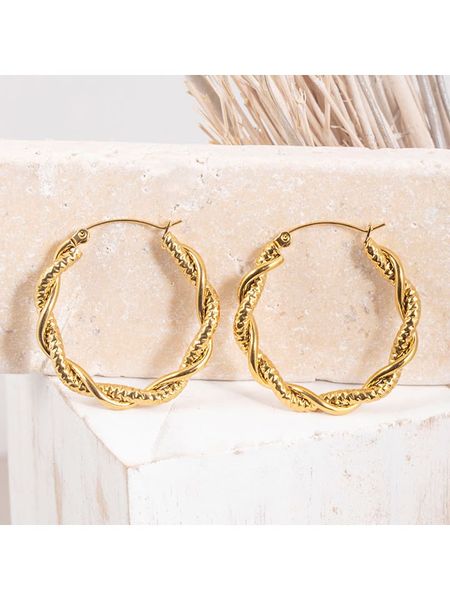 LA CHIQUITA Pozłacane kolczyki-kreole rozmiar: onesize. Żółte kolczyki LA CHIQUITA, pozłacane. Za 144.24 zł.