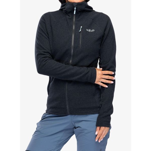 Bluza polarowa damska Rab Capacitor Hoody. Czarne bluzy RAB, xs, bez wzorów, z polaru, bez kaptura. Za 319.99 zł.