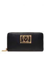 LOVE MOSCHINO Duży Portfel Damski JC5603PP1NLI0000 Czarny. Czarne portfele Love Moschino, bez wzorów, ze skóry. Za 469.99 zł.