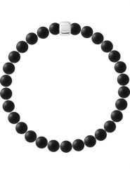 Pearline Bransoletka "Paix Interieure" z agatem rozmiar: 19 cm. Czarne bransoletki Pearline, z agatem, srebrne. Za 108.99 zł.