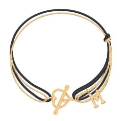 Bransoletka Marielle. Czarne bransoletki Lilou, pozłacane. Za 167.00 zł.
