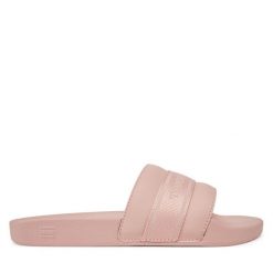 Klapki Tommy Hilfiger. Czerwone klapki TOMMY HILFIGER, bez wzorów, bez obcasa. Za 139.99 zł.