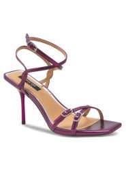 Nine West Sandały ZL23014CC Fioletowy. Fioletowe sandały Nine West, bez wzorów, z syntetyku, bez obcasa, na szpilce, bez zapięcia. Za 229.99 zł.