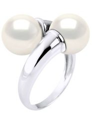 ATELIERS SAINT GERMAIN Srebrny pierścionek z perłami rozmiar: 58. Białe pierścionki ATELIERS SAINT GERMAIN, z perłą, srebrne. Za 500.99 zł.