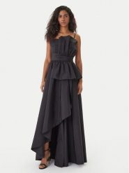 Fracomina Sukienka wieczorowa FQ26SD3010W83101 Czarny Regular Fit. Czarne sukienki Fracomina, xs, bez wzorów, z syntetyku, wizytowe, bez kołnierzyka, bez ramiączek. Za 1,339.00 zł.