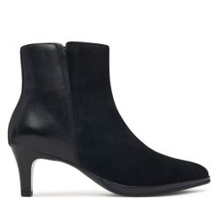 Botki Ara. Czarne botki Ara, bez wzorów, bez obcasa, na słupku, bez zapięcia. Za 639.99 zł.