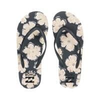 Japonki damskie Billabong Dama. Czarne klapki Billabong, bez wzorów, z gumy, bez obcasa. Za 72.99 zł.