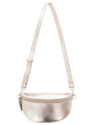 Zwillingsherz Skórzana saszetka "Crossbody" w kolorze srebrnym - 23 x 14 cm rozmiar: onesize. Szare torby na ramię Zwillingsherz, bez wzorów, z materiału, na ramię, bez dodatków. Za 135.95 zł.