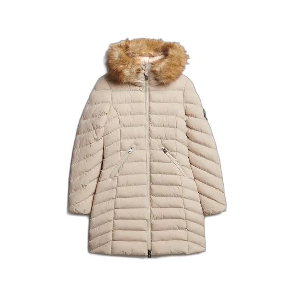 Parka dla kobiet Superdry Fuji. Brązowe parki Superdry, s, z materiału, bez kaptura. Za 654.05 zł.