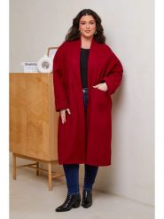 Curvy Lady Płaszcz przejściowy w kolorze czerwonym rozmiar: 40/42. Czerwone płaszcze Curvy Lady, bez wzorów, bez kaptura. Za 137.10 zł.