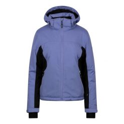 Kurtka Narciarska Damska Doris. Niebieskie kurtki narciarskie Trespass, l, bez wzorów, z materiału, z kapturem, narciarskie. Za 404.99 zł.