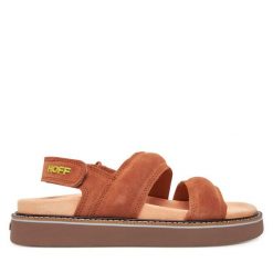 Sandały HOFF. Brązowe sandały Hoff, bez wzorów, bez obcasa, na płaskiej podeszwie, bez zapięcia. Za 319.99 zł.