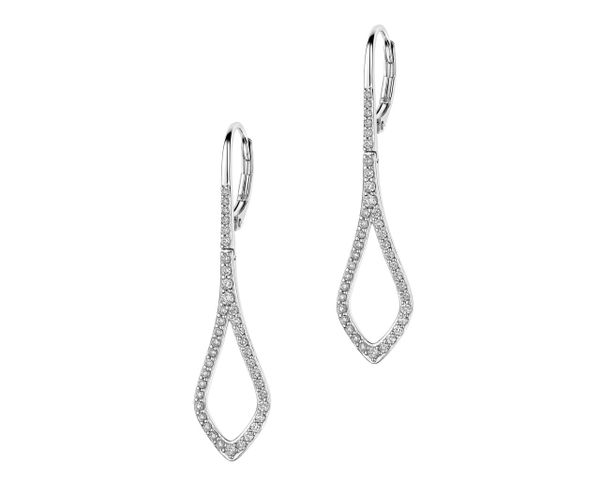 Kolczyki z białego złota z brylantami - 0,45 ct - próba 585. Białe kolczyki Apart, z brylantem, złote. Za 6,490.00 zł.