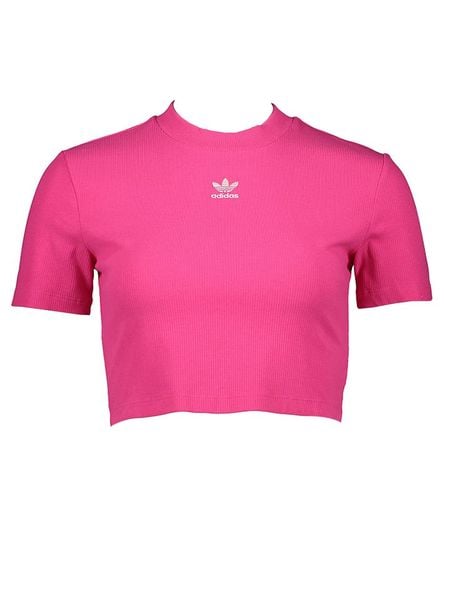 Adidas Koszulka "TEE" w kolorze różowym rozmiar: 36. Różowe bluzki Adidas, bez wzorów, bez kołnierzyka, bez ramiączek. Za 70.08 zł.