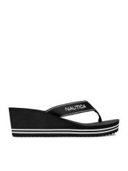 Nautica Japonki CEO-808457 Czarny. Czarne klapki Nautica, bez wzorów, z materiału, bez obcasa. Za 99.99 zł.