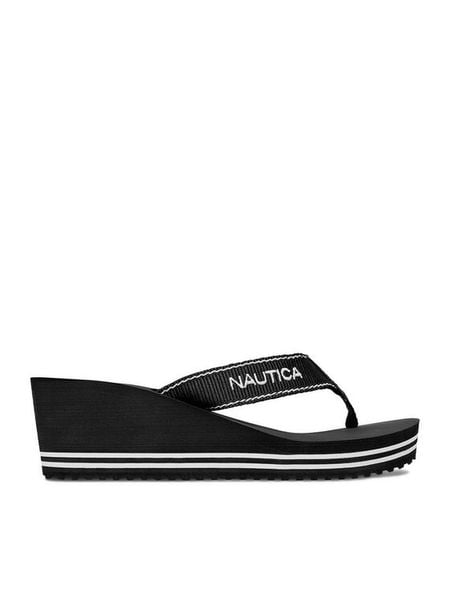 Nautica Japonki CEO-808457 Czarny. Czarne klapki Nautica, bez wzorów, z materiału, bez obcasa. Za 99.99 zł.