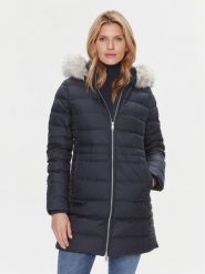 Tommy Hilfiger Płaszcz zimowy Tyra WW0WW39747 Granatowy Regular Fit. Niebieskie płaszcze TOMMY HILFIGER, na zimę, xs, bez wzorów, z syntetyku, bez kaptura. Za 1,119.00 zł.