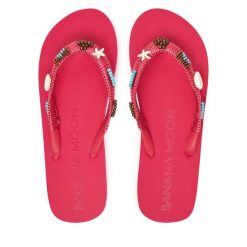 Japonki Banana Moon. Czerwone klapki Banana Moon, bez wzorów, bez obcasa. Za 229.99 zł.