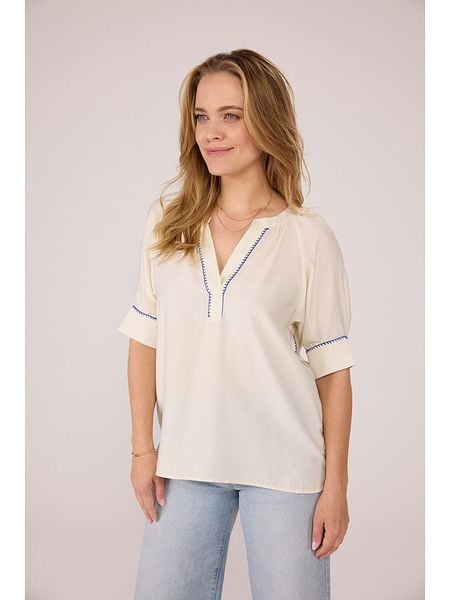 LIEBLINGSSTÜCK Bluzka "Rosula" w kolorze kremowym rozmiar: 36. Brązowe bluzki LIEBLINGSSTÜCK, bez wzorów, bez kołnierzyka, bez ramiączek. Za 229.95 zł.