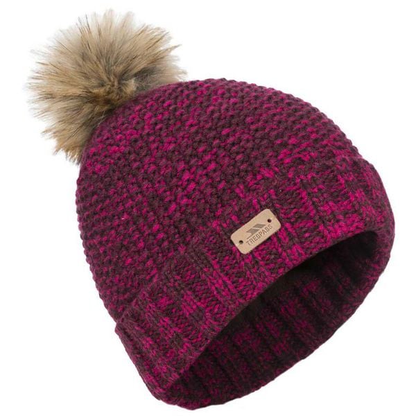 Czapka Damska Kellisa Beanie. Fioletowe czapki Trespass, bez wzorów, z dzianiny. Za 117.99 zł.