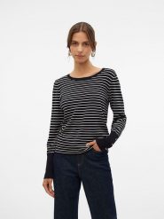 Vero Moda Sweter w kolorze kremowo-czarnym rozmiar: L. Brązowe swetry Vero Moda, l, bez wzorów, z włókna, bez ramiączek. Za 74.81 zł.