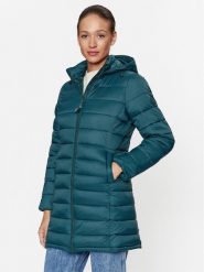 Pepe Jeans Płaszcz zimowy Maddie Long PL402252 Zielony Regular Fit. Zielone płaszcze Pepe Jeans, na zimę, s, bez wzorów, z jeansu, bez kaptura. Za 619.99 zł.