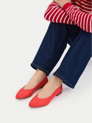 Lasocki Baleriny CEO-RST-KAJA-66K Czerwony. Czerwone baleriny Lasocki, bez wzorów, ze skóry, bez obcasa. Za 149.99 zł.