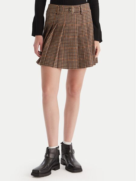 Liu Jo Spódnica mini MF5156 T4335 Beżowy Regular Fit. Brązowe spódnice Liu Jo, bez wzorów, z syntetyku, mini. Za 679.99 zł.