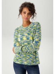 Aniston Sweter w kolorze niebiesko-żółtym rozmiar: 44. Niebieskie swetry Aniston, bez wzorów, ze splotem, bez ramiączek. Za 76.45 zł.