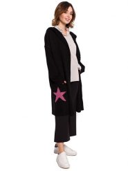 Be Wear Kardigan w kolorze czarno-różowym ze wzorem rozmiar: S/M. Czarne kardigany Be Wear, m, bez wzorów. Za 188.45 zł.