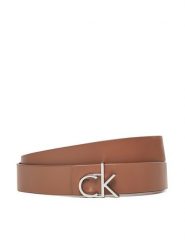 Calvin Klein Pasek Damski Ck Logo Reversible Belt 3.0 K60K613074 Brązowy. Brązowe paski Calvin Klein, bez wzorów, ze skóry. Za 139.99 zł.