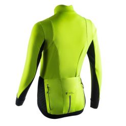 Kurtka rowerowa damska Triban RC. Czarne kurtki sportowe VAN RYSEL, m, bez wzorów, z materiału, bez kaptura, rowerowe. Za 199.99 zł.