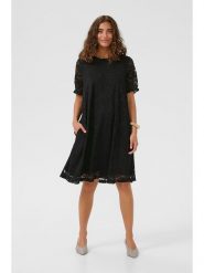 CULTURE Sukienka w kolorze czarnym rozmiar: XL. Czarne sukienki Culture, xl, bez wzorów, z koronki, bez kołnierzyka, bez ramiączek, midi. Za 154.95 zł.