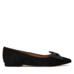 Baleriny LAUREN RALPH LAUREN. Czarne baleriny Lauren Ralph Lauren, bez wzorów, bez obcasa. Za 679.99 zł.