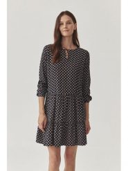 TATUUM Sukienka "Cynthia" w kolorze granatowym rozmiar: 38. Niebieskie sukienki Tatuum, na imprezę, s, bez wzorów, z wiskozy, klasyczne, bez kołnierzyka, bez ramiączek, mini. Za 139.54 zł.