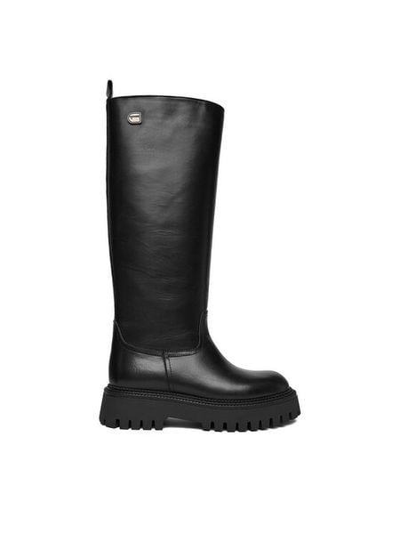 G-Star Raw Kozaki EO-BASI-8006 Czarny. Czarne kozaki G-Star Raw, ze skóry, bez obcasa, bez zapięcia. Za 399.99 zł.