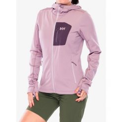 Bluza trekkingowa damska Helly Hansen Versalite Hooded Jacket. Fioletowe bluzy Helly Hansen, bez wzorów, bez kaptura. Za 335.99 zł.