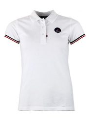 Peak Mountain Koszulka polo w kolorze białym rozmiar: XL. Białe bluzki Peak Mountain, xl, bez wzorów, bez kołnierzyka, bez ramiączek. Za 73.99 zł.