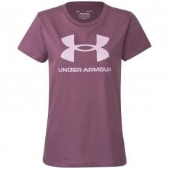 Koszulka damska Under Armour Sportstyle Graphic. Białe bluzki Under Armour, s, bez wzorów, z bawełny, sportowe, bez kołnierzyka, bez ramiączek. Za 199.00 zł.